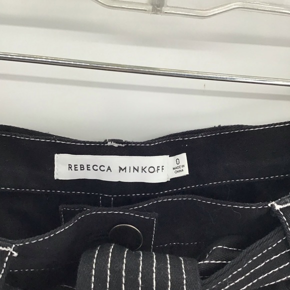 Rebecca Minkoff Rita Cargo High Waist Pants Casual Top Stitching Black Size 0 - Picture 7 of 9
